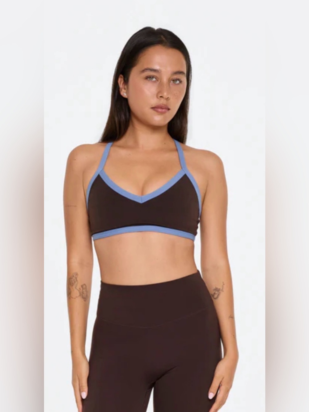 Form V neck bra size small espresso / glacier